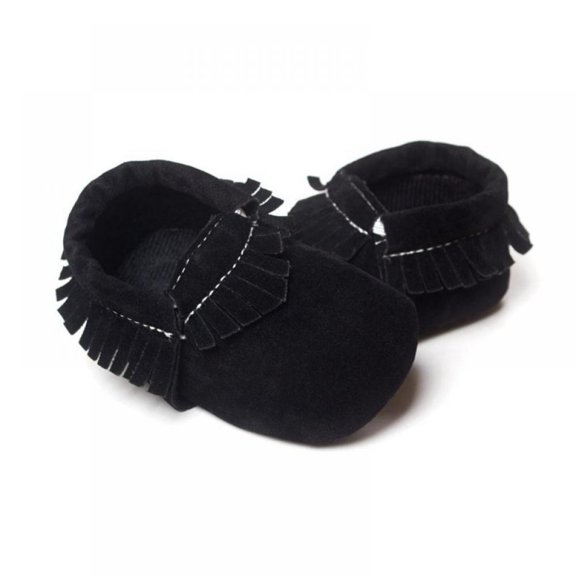 Newborn Baby Shoes Suede Tassels Solid Soft Soled First Walkers Footwear