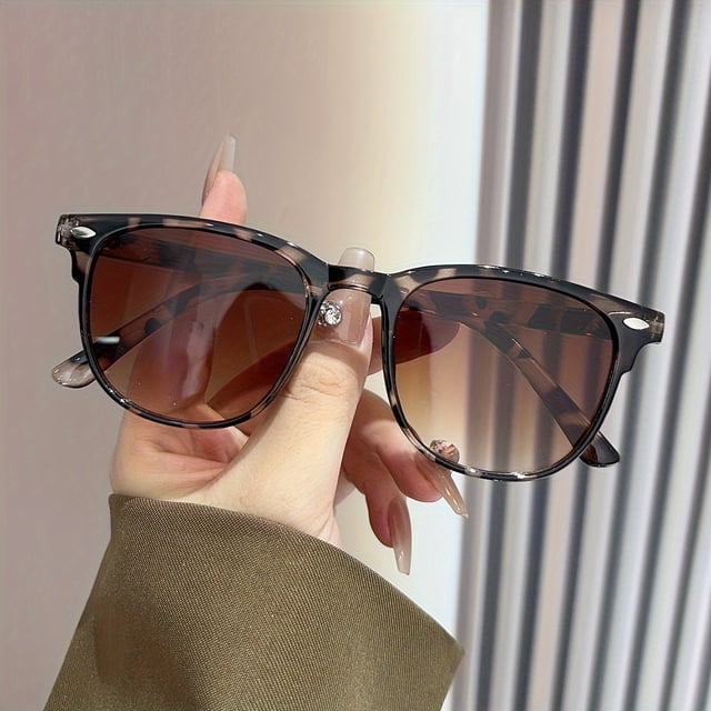 Lunettes à Monture Ronde avec Lentille PC, Lunettes Polarisées à la Mode et Polyvalentes pour Femmes Hommes
