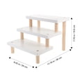 thumbnail image 2 of HONMEET White Wood Display Stand for Figurine Collection, Stable and Practical Display Shelf for Home or Office, 2 of 8