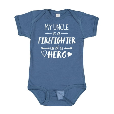 

Inktastic My Uncle is a Firefighter and a Hero Gift Baby Boy or Baby Girl Bodysuit