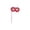 Red, variant on MInHoues Handheld Lace Masquerade Mask, Transparent Half Face Eye Mask with Stick, Halloween Party Cosplay Costumes Accessories, Stage Performance Props, Red