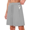 thumbnail image 3 of Yunliwuli Men's Summer Sports Shorts Casual Drawstring Solid Color Joggers for Tennis  Running, 3 of 4