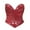 Red, variant on Feancey Faux Leather Overbust Corsets for Women Sweetheart Neckline Bustier Top Lace Up Tube Tops PU Bandeau Waist Cincher Shapewear Red M