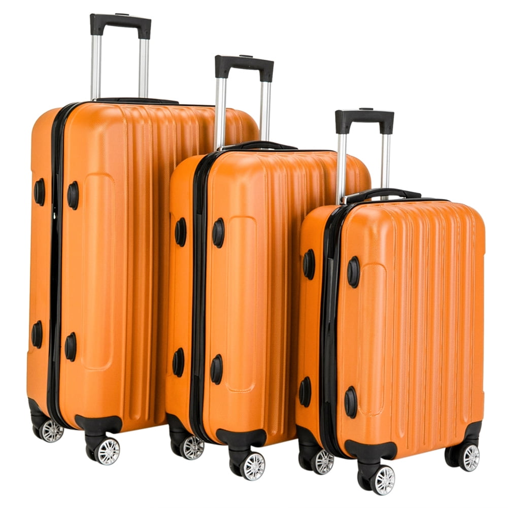 Barara King Luggage Set Suitcase,3-In-1 Multifunctional Large Capacity Traveling Storage Suitcase Luggage Set Orange