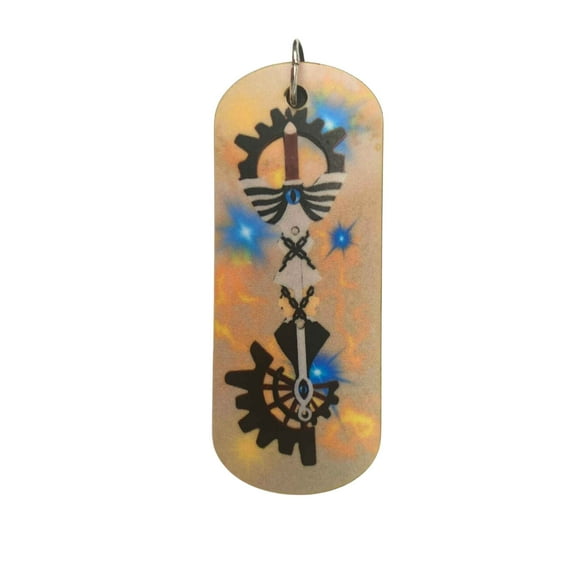 Kingdom Hearts Void Gear Keyblade Keychain or Necklace | Handmade Gamer Gift | Video Game Jewelry Accessory