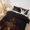 thumbnail image 2 of spefrowx Chic Rose Woman Bedding for Teens, Fashion Red Dress Girl Duvet Cover Full, Black Reversible, 3 Pieces, 1 Duvet Cover and 2 Pillowcases, 2 of 6