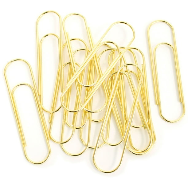Jumbo Paper Clips 12/Pkg Gold