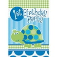 thumbnail image 2 of Unique Industries Turtle 1st Birthday Invitations with Envelopes, 8 Count, 2 of 2