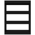 thumbnail image 3 of vidaXL Book Cabinet/Room Divider Black 80x30x103 cm Engineered wood, 3 of 4