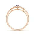 thumbnail image 2 of ANGARA Natural Criss-Cross Marquise Amethyst Solitaire Ring with Diamonds in 14K Rose Gold for Women (Size-6x3mm) | February Birthstone, Anniversary, Jewelry Gift for Women | Natural Amethyst Ring, 2 of 9
