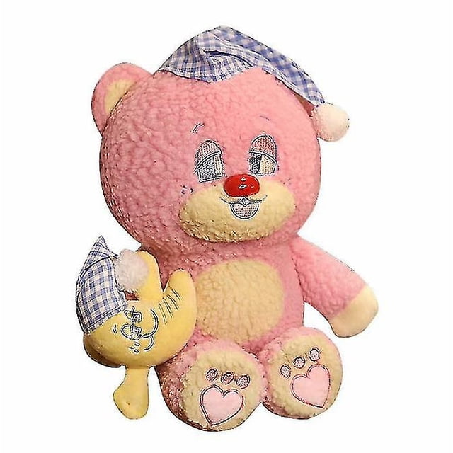 Set de regalo HUOGUO Lovely Good Night, oso de peluche, muñeca de 35 cm, rosa