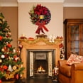 thumbnail image 7 of Fek888 Christmas Wreath with Lights Christmas Wreaths Decorated With Lantern, Berries And Bows, Christmas Decor Indoor Outdoor Home Door Window Holiday Festival Decorations, 7 of 7
