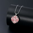 thumbnail image 3 of Memorial Jewelry Firefighter Fire Dept Round Cremation Pendant Cremation Jewelry for Ashes, 3 of 7