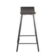thumbnail image 3 of Flint Counter Stool Set of 2, Curved Dark Brown Mahogany, 24 Inch, 3 of 6
