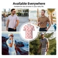 thumbnail image 5 of Rateoe Floral Strawberr Pattern Men's Short Sleeve Polo Shirts, Golf Polo Shirts Short Sleeve Performance Moisture Wicking Dry-Medium, 5 of 6