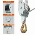 thumbnail image 3 of Block and Tackle Pulley System Rope Pulley Hoist with 6:1 Lifting Power 2200 Lbs Breaking Strength Heavy Duty Pulley, 3 of 6