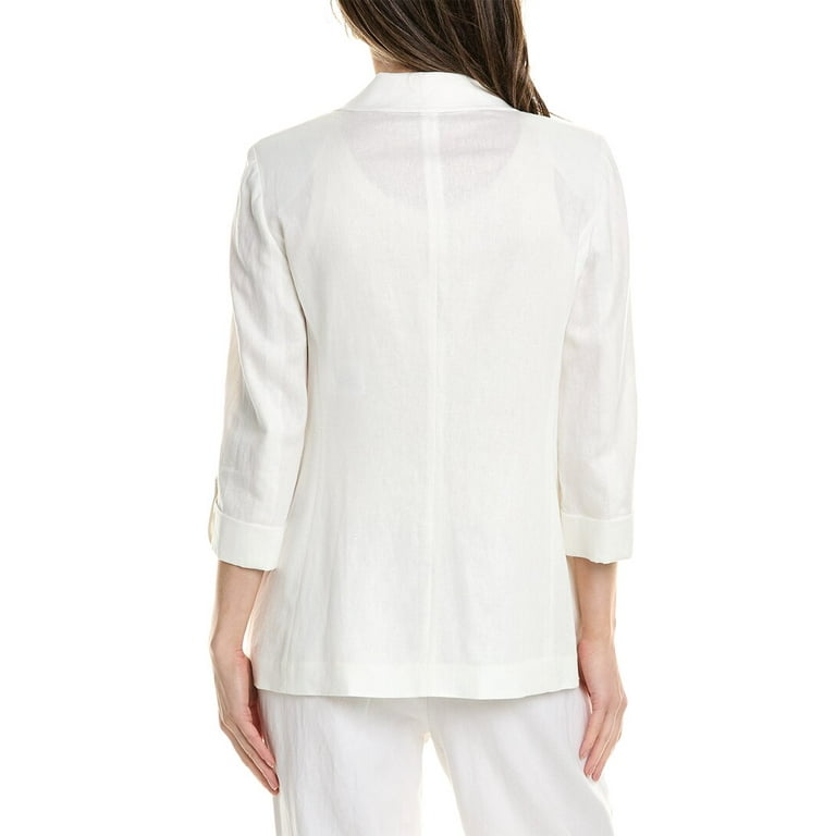Jones New York womens Linen Blend Jacket xs White Walmart