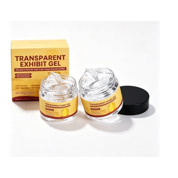 YIKA 2 Pack Clear Exhibit Gel, Reusable Museum Exhibit Putty to Keep Collections in Place, Removable & No Residue Exhibit Wax Fixed Decorations and Collection to Prevent Falling, Vibration