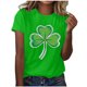 thumbnail image 3 of TaTaai Womens Casual St Patrick's Day Printed Top Short Sleeve Round Neck Loose Fit T Shirt Fashion Blouse Soft Lightweight Comfortable for Spring Daily Gift, 3 of 5