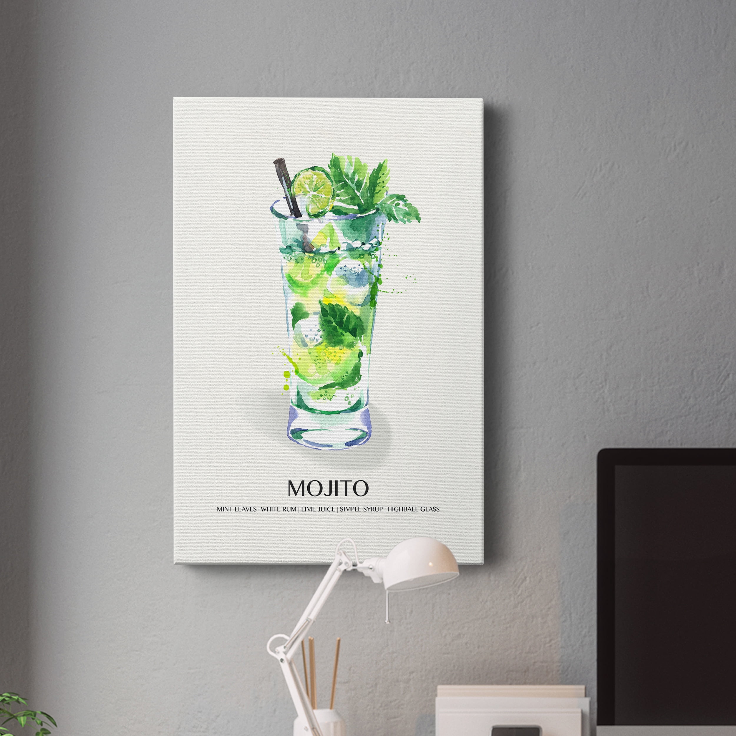 Mojito Premium Gallery Wrapped Canvas - Ready to Hang - 12 x 18