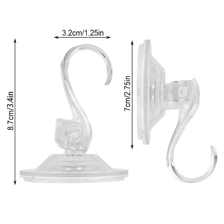Znben Suction Cup Hooks, Clear Shower Hooks with Cleaning