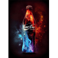 thumbnail image 3 of Maravilloso mundo en arte abstracto Coca Cola Color Coca Cola Árbol Mundo Paisaje Impresión de alta definición Juego de pintor de lienzo, 3 of 5