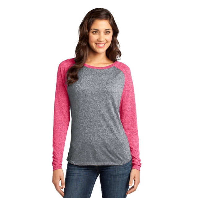 District® - Camiseta Raglan de manga larga Microburn® para jóvenes. DT262 Sandia/ Distrito DT262