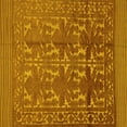 thumbnail image 1 of Ahgly Company Machine Washable Indoor Square Southwestern Yellow Country Area Rugs, 4' Square, 1 of 4