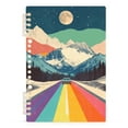 thumbnail image 7 of FORMRS 1-Subject Spiral Notebook 8" x 5" College Ruled 60 Refillable Sheet A5 Hard Cover, 2 Pack, Colorful Road at Night, 7 of 7