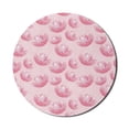 thumbnail image 1 of Floral Mouse Pad for Computers, Pastel Anemone Blossom Petals Beauty Bouquets Blushing Botanical Fragrance, Round Non-Slip Thick Rubber Modern Mousepad, 8" Round, Pale Pink and Rose, by Ambesonne, 1 of 2