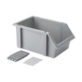 thumbnail image 3 of Aurorax Stackable Storage Bins for Garage Pantry Plastic Open Front Organizer Boxes for Workshop Space Saving Heavy Duty Large Capacity Household Storage Organizers for Kitchen Closet Bathroom, 3 of 7