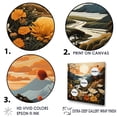 thumbnail image 3 of Designart "Botanical Majesty In Mountain Scenery" Abstract Landscape Floater Framed Wall Decor, 3 of 5