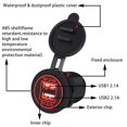 thumbnail image 4 of Kenally 5V 2.1A USB dual IP66 Toma de corriente de carga para automóvil a prueba de agua Accesorios para motos CS-526A3 Kenally CZ9204-03B, 4 of 5