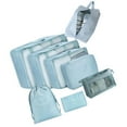 thumbnail image 1 of 8Pcs/Set Packing Cubes for Travel Storage Case Clothing Sorting Clothes Sorting for Home Camping Family light blue, 1 of 8