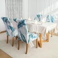 thumbnail image 6 of Chair Covers for Dining Chairs Set of 6,Blue Floral Stretch Dining Room Chair Cover Kitchen Parsons Chair Slipcovers (Pack of 6, Blue+Floral), 6 of 6
