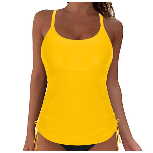 Women's Lace - Up Swimwear Tops - Underwire, Full Coverage, Push - Up, Tie - Back - Polyester, for Swimming Pool & Beach - Available in Multiple Sizes