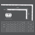 Square Drafting Ruler L Square Ruler Stainless Steel 90 Degree Measuring Tool with Double ...