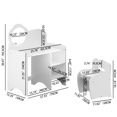 thumbnail image 6 of Vanity Table with Mirror and Chair, White Wooden Dressing Makeup Desk with Storage Shelves, Study Activity Table for , Playroom Bedroom Furniture, Small Vanity Set for Room, 6 of 21