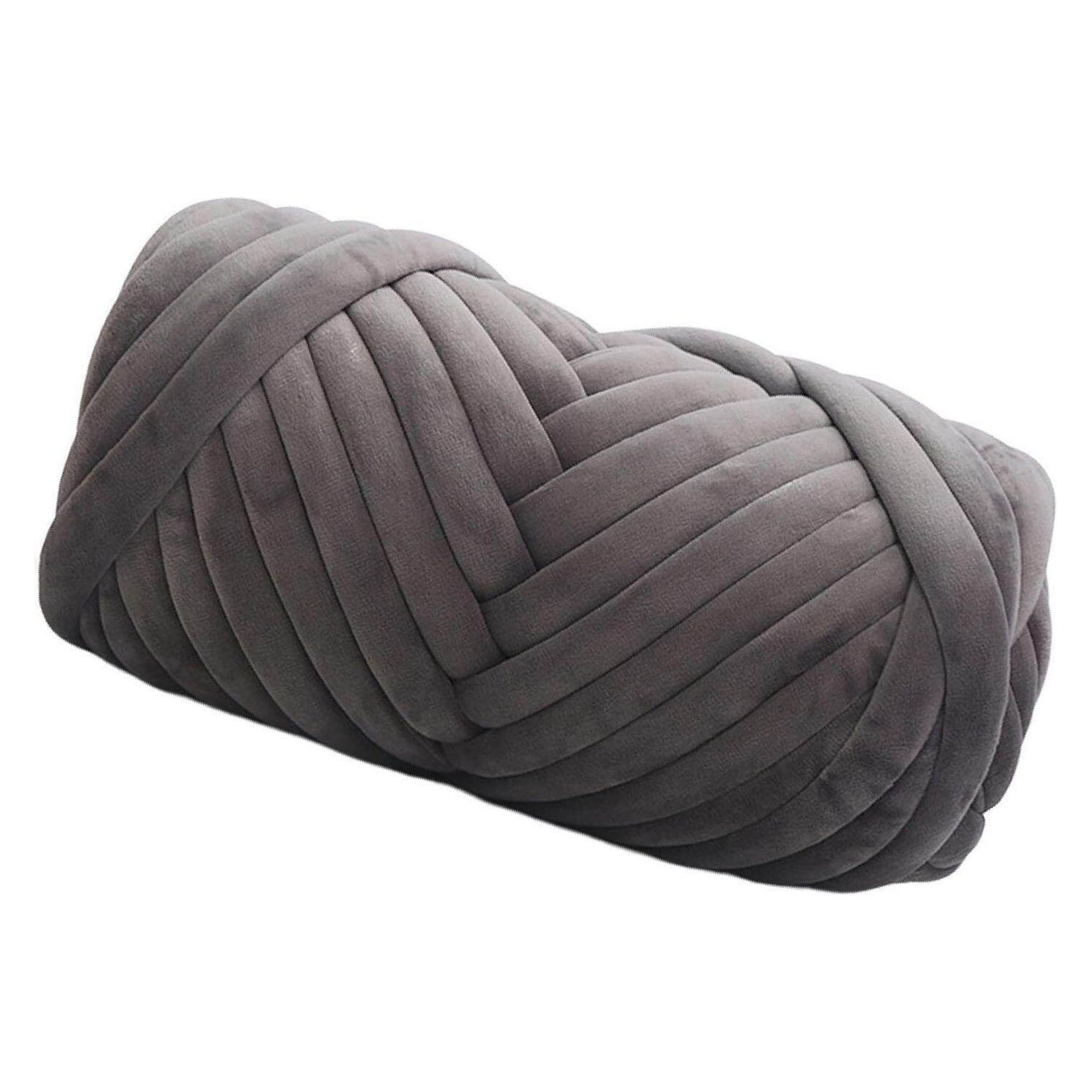 Chunky Yarn Knitting Thick Hypoallergenic Non toxic Bag Extra Yarn Non toxic For DIY Blankets Cushions Durable Strong Support White Dark Grey