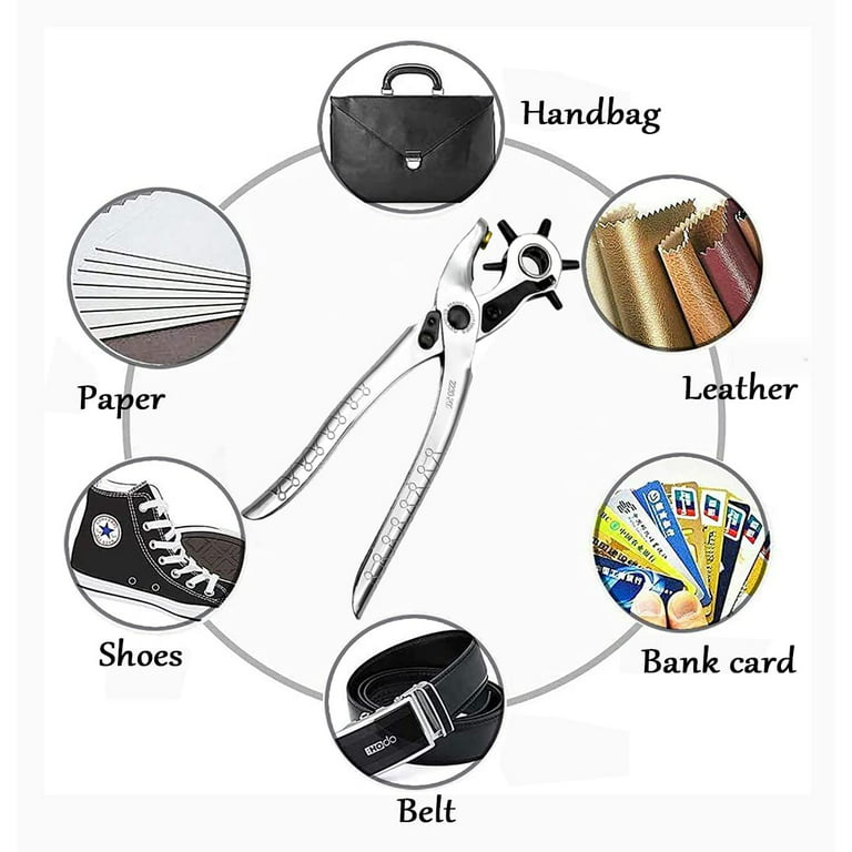 Eyelet Hole Puncher for Leather Belt, Revolve Sewing Machine, Bag Setter  Tool, Watchband Strap, Household Ieathercraft