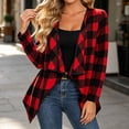 thumbnail image 6 of Mutghys Jacket for Women Plaid Long Sleeve Cardigans Home Daily Warm Comfy Fall Winter Trendy Outerwear S-2XL, 6 of 8