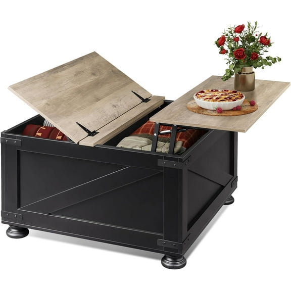 Farmhouse Lift Top Coffee Table with Storage, 31.5