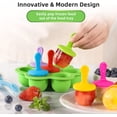 thumbnail image 3 of Silicone Popsicle Molds,Popsicle Mold Maker,Homemade Food Storage Containers,Kids Ice Cream DIY Pop Molds - BPA Free (Blue), 3 of 5