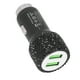 thumbnail image 4 of Cargador USB para coche con diamantes de imitación, cargador USB para coche, adaptador de carga rápida de 5 V, cargador USB doble para coche, respuesta rápida, 4 of 12