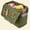 Green, variant on Large Canvas Yarn Bag for Crochet and Knitting, Crochet Organizer with Multiple Pockets & Yarn Holes, Portable Knitting Supplies Storage Tote