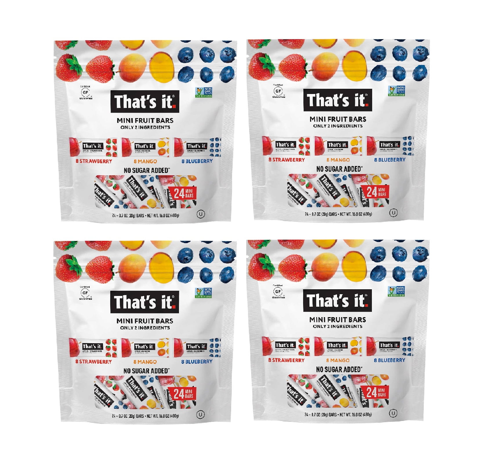 That’s It Mini Fruit Bars, 0.7 oz, 24 ct 4PK