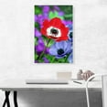 thumbnail image 2 of ARTCANVAS Red Anemone in Colorful Garden Canvas Art Print - Size: 26" x 18" (0.75" Deep), 2 of 9