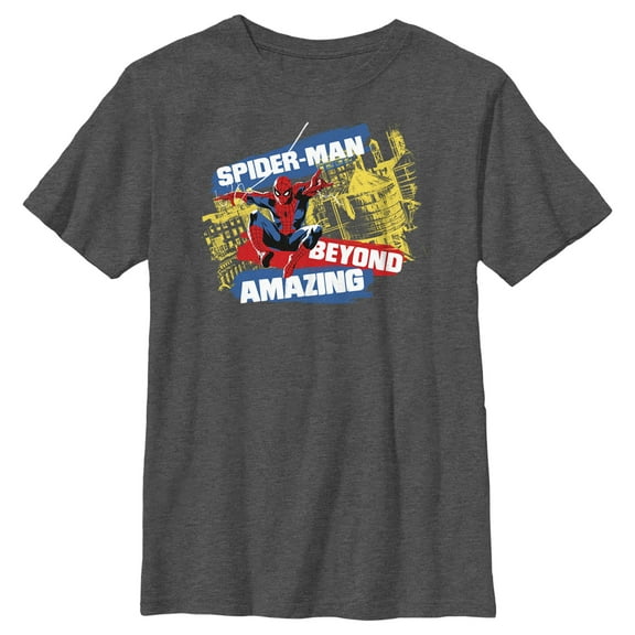 Boy's Marvel Spider-Man Beyond Amazing SPIDERMAN CITY SWING T-Shirt
