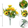 thumbnail image 2 of Tifuly - 2 ramos de flores artificiales de girasoles de tallo largo, flores de oto&ntilde;o, girasoles de seda falsos realistas con tallos para centros de mesa de boda, oficina, hogar, Tifuly NA, 2 of 7