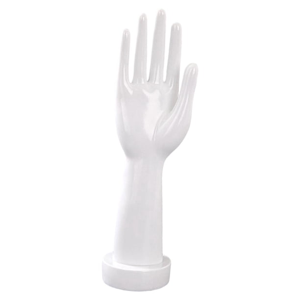 Exhibidor de mano de maniquí, regalos, anillo, resistente, organizador de joyas para práctica de manicura Derecha blanca